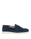 Doucal's Knot-detail Suede Loafers In Navy
