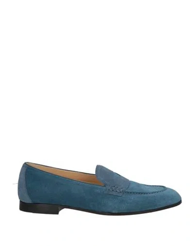 Doucal's Woman Loafers Slate Blue Size 12 Leather