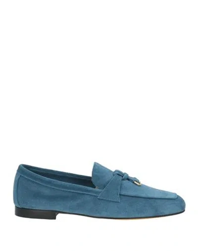 Doucal's Knot-detail Suede Loafers In Blue