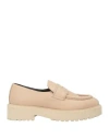Doucal's Woman Loafers Taupe Size 7.5 Leather In Gray