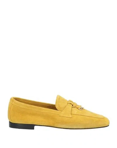 Doucal's Woman Loafers Yellow Size 8 Leather