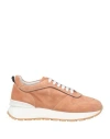 Doucal's Woman Sneakers Camel Size 8 Leather In Pink