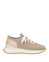 Doucal's Knitted-upper Chunky Sneakers In Beige