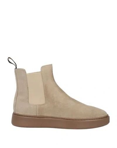 Doucal's Woman Ankle Boots Beige Size 10 Leather