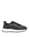 Doucal's Woman Sneakers Black Size 7 Leather, Textile Fibers