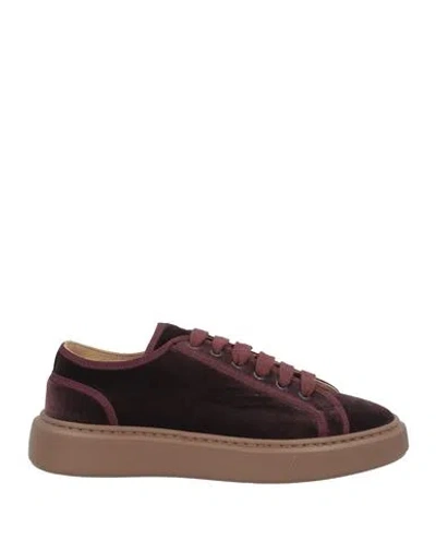 Doucal's Woman Sneakers Burgundy Size 8 Textile Fibers In Red