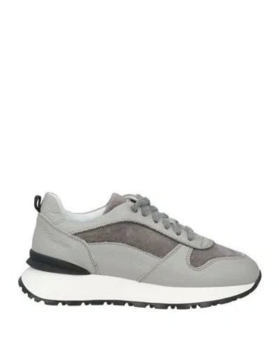 Doucal's Woman Sneakers Grey Size 8 Leather