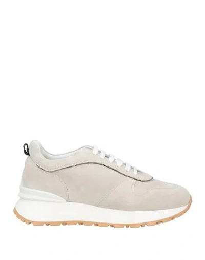Doucal's Woman Sneakers Light Grey Size 7 Leather