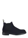Doucal's Man Ankle Boots Navy Size 9 Leather In Blue