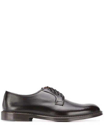 Doucal's Scarpe Derby Doucals In Pelle Spazzolata In Black
