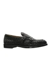 Doucal's Double-buckle Suede Monk Shoes In Black