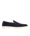 Doucal's Flat Moccasin Shoes In Black