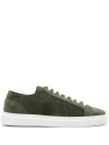 Doucal's Chain-detailed Suede Sneakers In Green