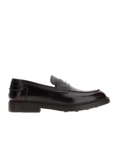 Doucal's High-shine Leather Loafers In Black