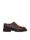 Doucal's Suede Lace-up Shoes In Brown