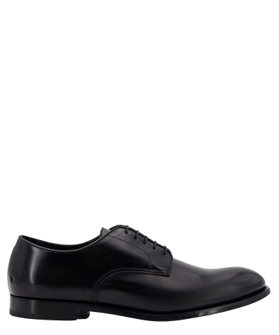 Doucal's Horse Derby Shoes In Black