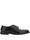 Doucal's Horse Leather Monk Shoes In Black