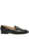 DOUCAL'S HORSEBIT-DETAIL LEATHER LOAFERS