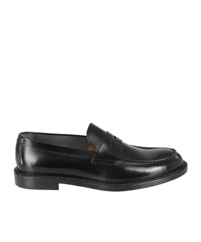 DOUCAL'S DOUCAL'S PENNY-SLOT ALMOND TOE LOAFERS