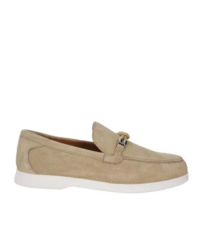 Doucal's Knot-detail Mesh Loafers In Nude