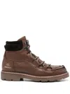 Doucal's Cocoa Leather Ankle Boot In Brown