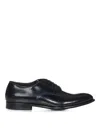 Doucal's Man Lace-up Shoes Midnight Blue Size 6.5 Soft Leather In Black