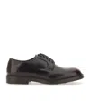 Doucal's Lace-up Leather Derby Shoes In Black