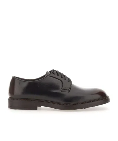 Doucal's Lace-up Leather Derby Shoes In Black