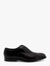 Doucal's Blue Oxford Shoes In Brushed Leather With Toe Cap
