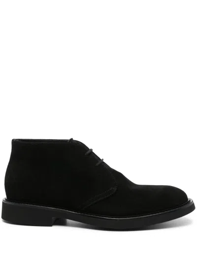 Doucal's Suede Lace-up Shoes In Visone Fdo Tmor