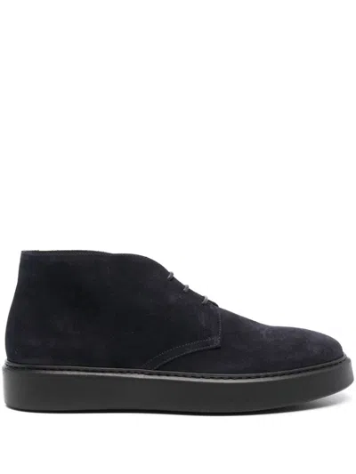 Doucal's Lace-up Suede Chukka Boots In Blau