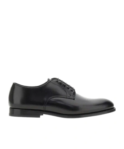 Doucal's Lacing Business Dress Shoes In Black