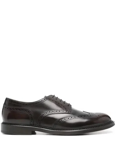 Doucal's Laser-cut Brogues In Brown