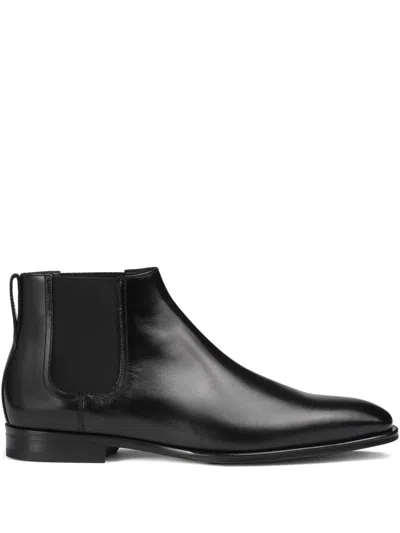 Doucal's Leather Ankle Boots In Black