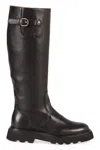 Doucal's Knee-high Leather Boots In Black