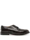 Doucal's Leather Oxford Shoes In Brown