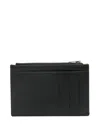 Doucal's Leather Card Holder In Black