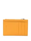 Doucal's Leather Card Holder In Yellow
