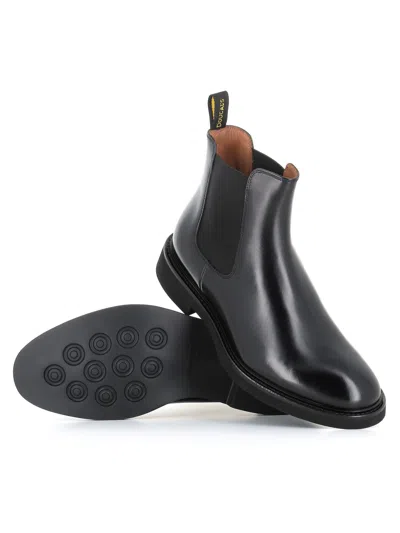 Doucal's Leather Chelsea Boots In Black