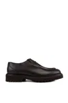 Doucal's Leather Derby Moccasins In Shade T.moro+ F.do T.moro
