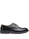 Doucal's Derby Lace-ups In Dark Brown Leather In Black