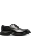 Doucal's Dark Brown Lace-up Derby Shoes In Black