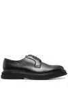 Doucal's Dark Brown Lace-up Derby Shoes In Black
