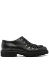 Doucal's Round-toe Leather Lace-up Shoes In Black