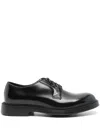 Doucal's Almond-toe Leather Derby Shoes In Black