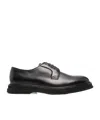 Doucal's Almond-toe Leather Derby Shoes In Black