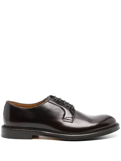 Doucal's Man Lace-up Shoes Black Size 9 Leather In Multi