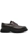 Doucal's Panelled Leather Brogues In Brown