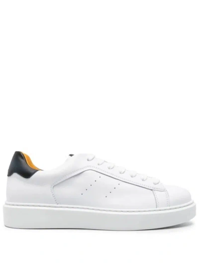 Doucal's Leather Flatform Trainers In White