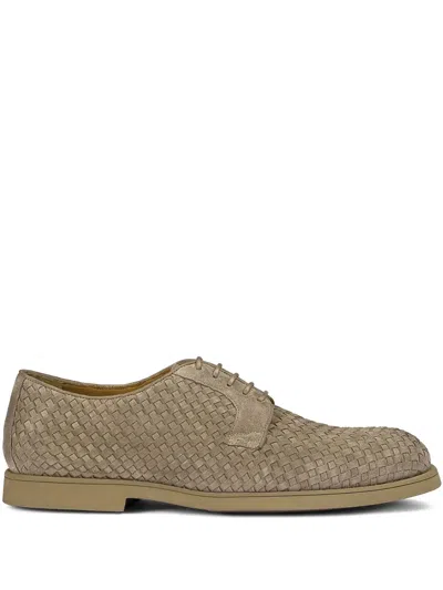 Doucal's Leather Lace-up Derby Shoes In Neutral